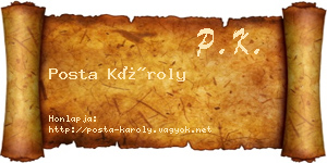 Posta Károly névjegykártya